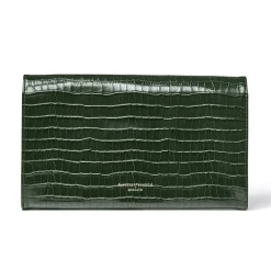 Classic Croc-Embossed Leather Travel Wallet
