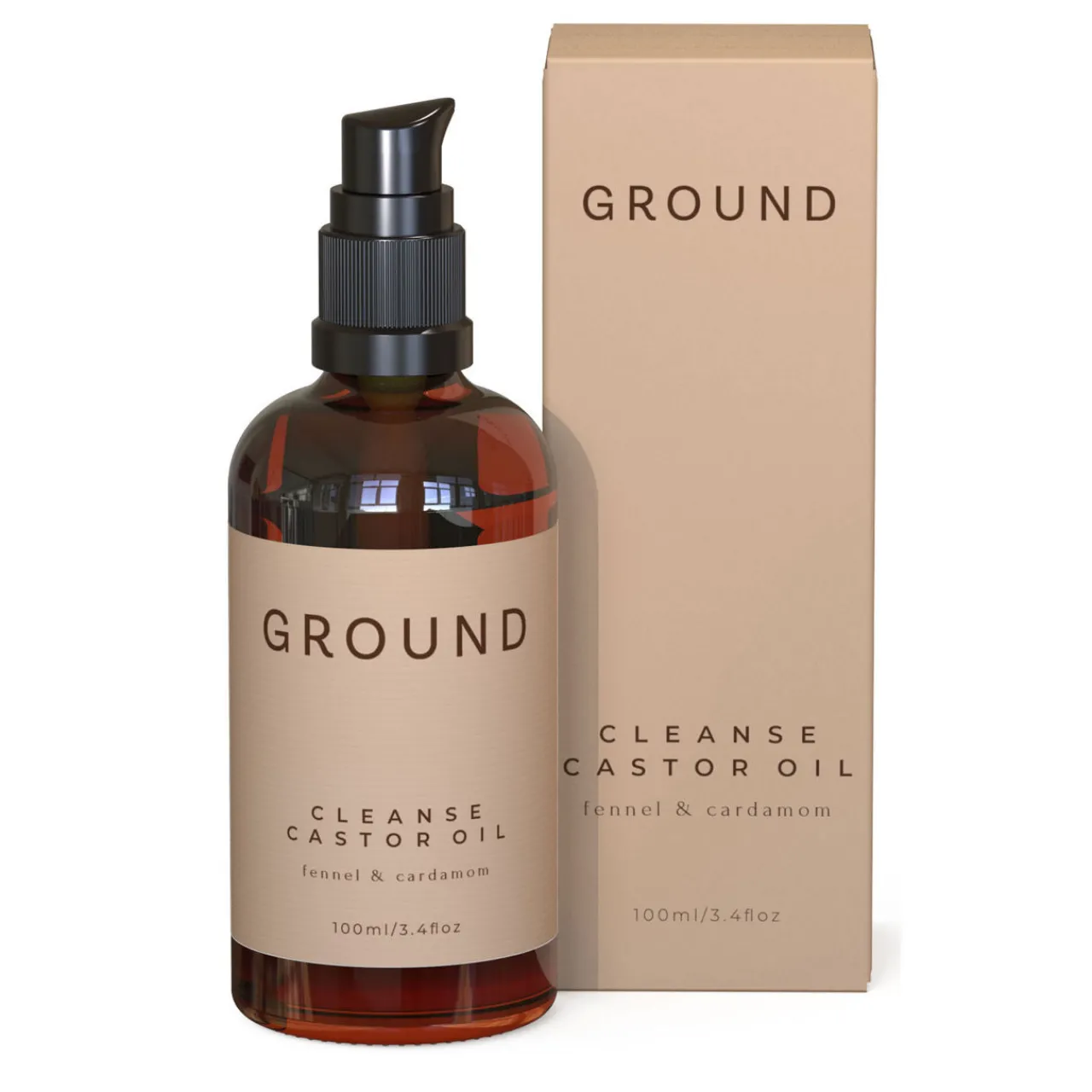 New GROUND Cleanse Castor Oil 100ml