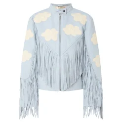 Cloud Fringed Leather Jacket