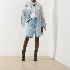 Cloud Fringed Leather Jacket