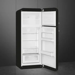 60cm 50s Style Right Hand Hinge Fridge Freezer Black