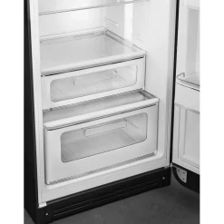 60cm 50s Style Right Hand Hinge Fridge Freezer Black