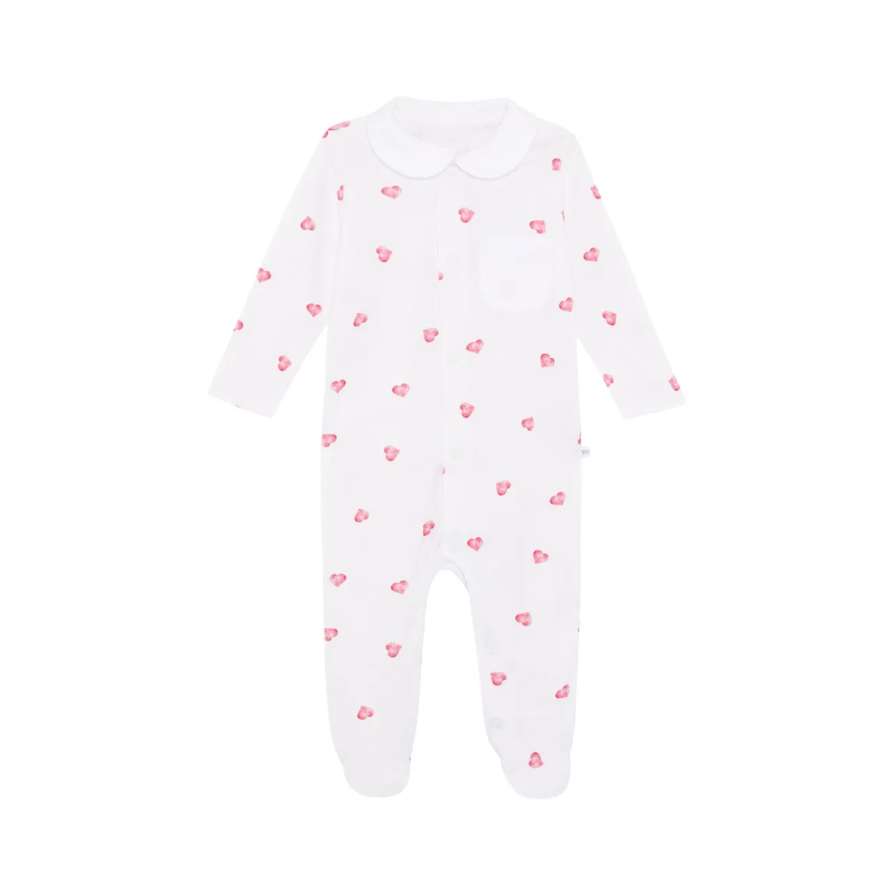 Best ROSA & BLUE Collared Heart Sleepsuit