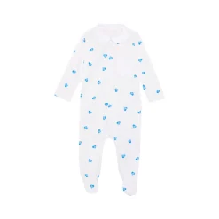 Outlet ROSA & BLUE Collared Heart Sleepsuit