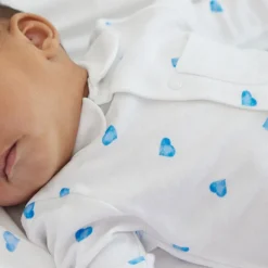 Outlet ROSA & BLUE Collared Heart Sleepsuit