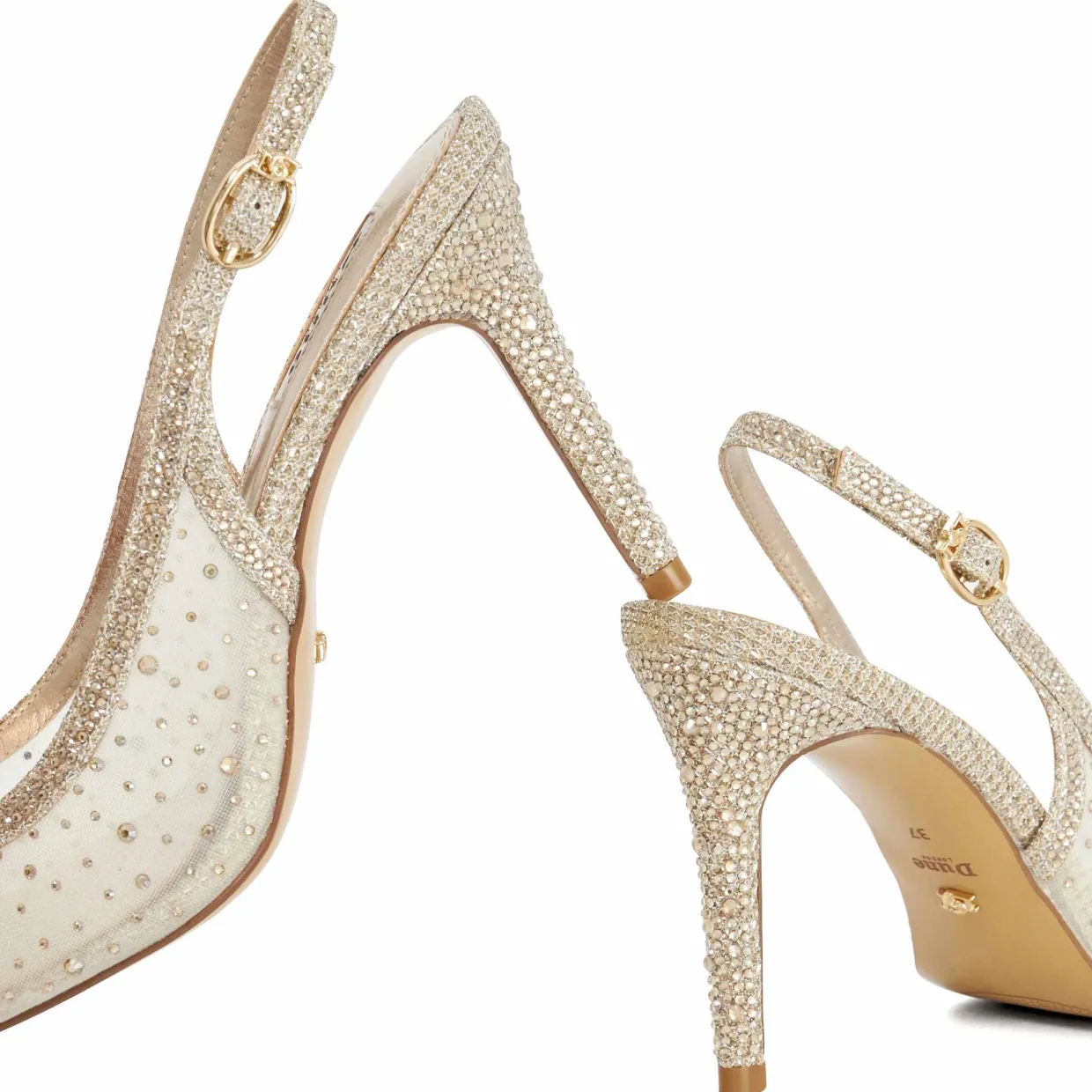 Compassionate Embellished Slingback Courts