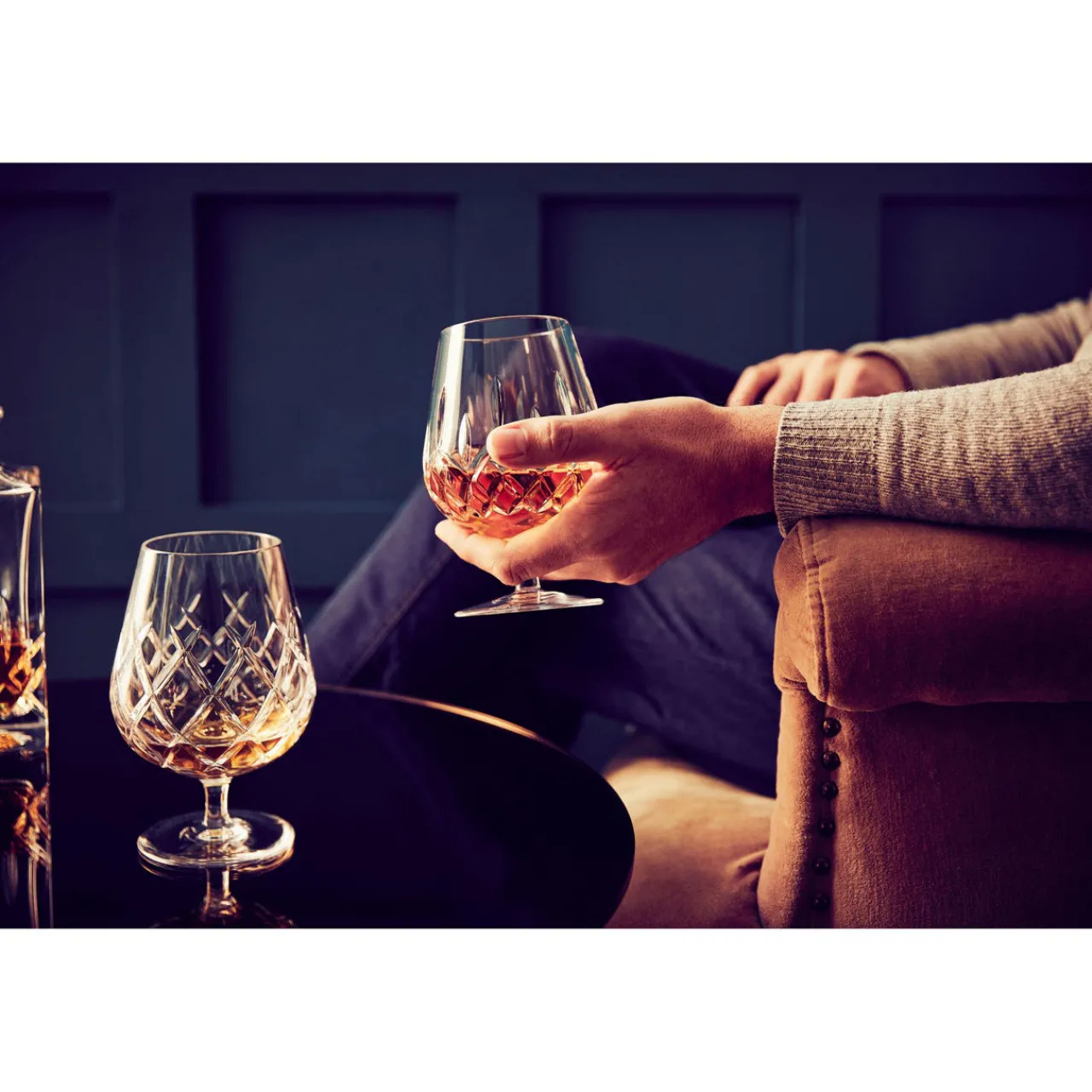 Sale WATERFORD Connoisseur Lismore Brandy Balloon Pair