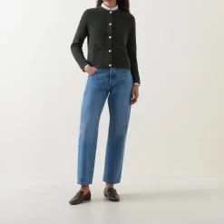 Contrast Knit Cardigan