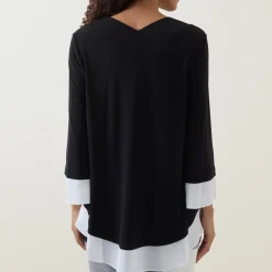 Contrast Trim Blouse