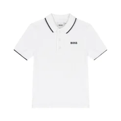 Online BOSS KIDS Contrast Trim Logo Polo Shirt