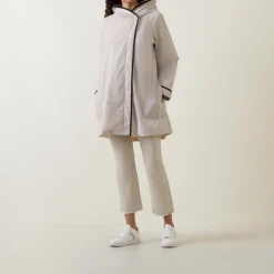 Fashion JOSEPH RIBKOFF Contrast-Trim Parka Jacket