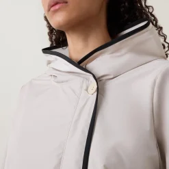 Fashion JOSEPH RIBKOFF Contrast-Trim Parka Jacket