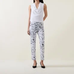 Conversational Slim Cropped Trousers