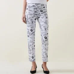 Conversational Slim Cropped Trousers
