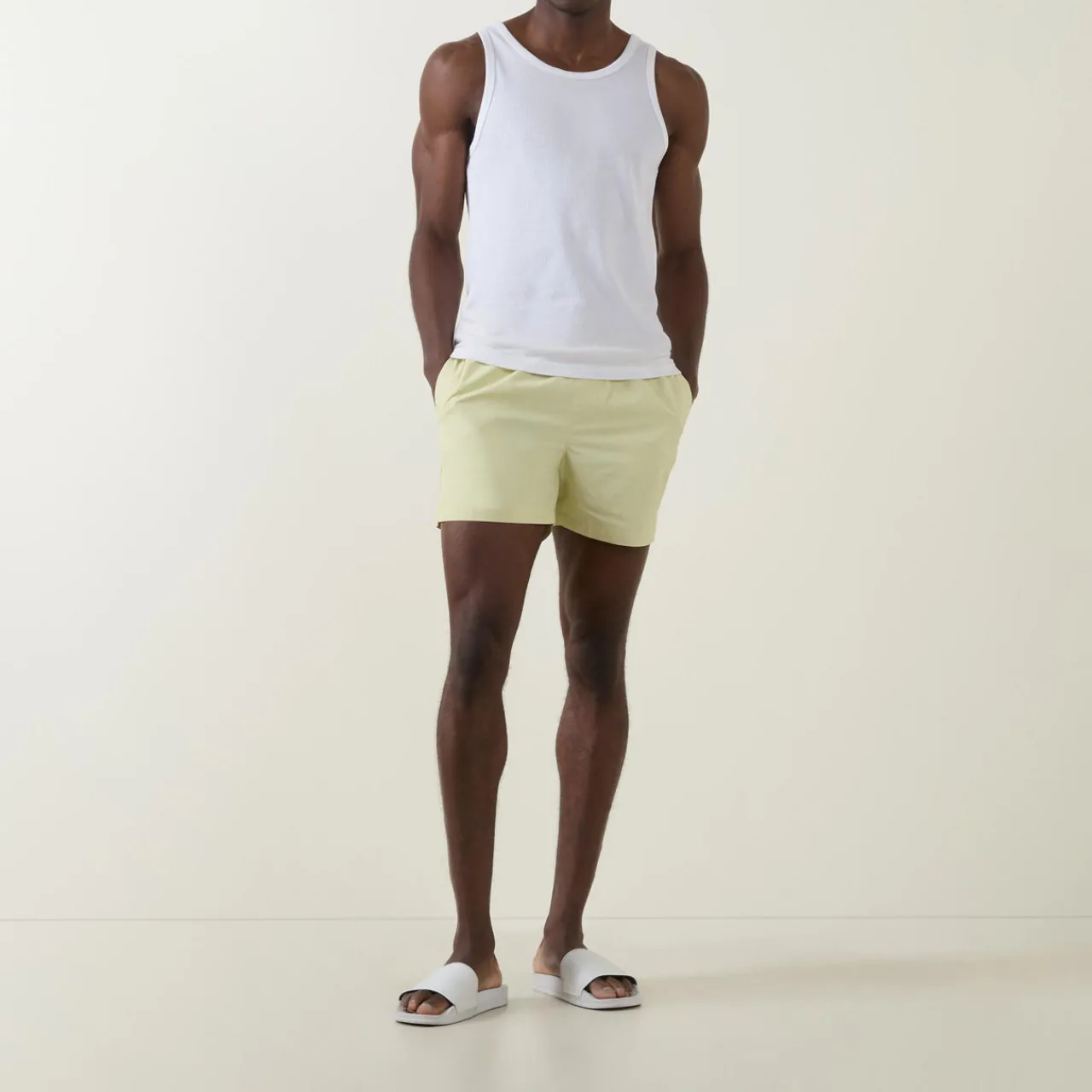 New CALVIN KLEIN Core Logo Taped Swim Shorts