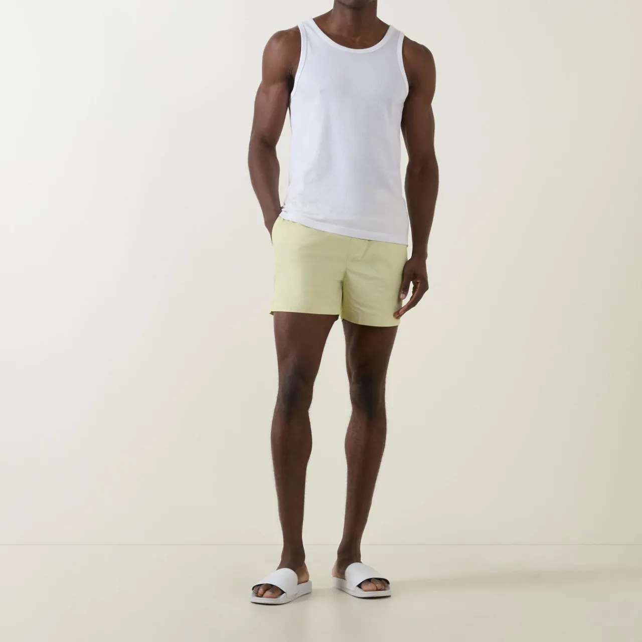 New CALVIN KLEIN Core Logo Taped Swim Shorts