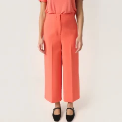 Fashion SOAKED IN LUXURY Corinne High-Rise Cropped Wide Leg Trousers