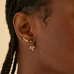 Online ASTRID & MIYU Cosmic Crystal Ear Jacket Stud Earrings