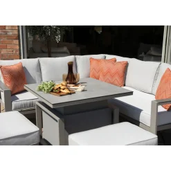 Discount CASEYS FURNITURE Costa Mini Modular Garden Set & Cover Grey