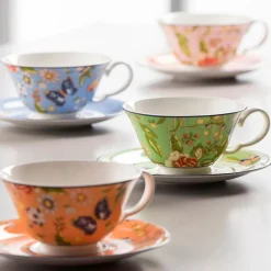 Clearance AYNSLEY Cottage Garden Teacups & Saucers