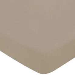 Best BEDECK BELFAST Cotton Sateen Fitted Sheet Truffle