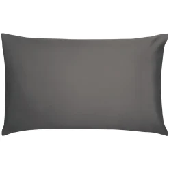 Discount BEDECK BELFAST Cotton Sateen Standard Pillowcase Pair Charcoal