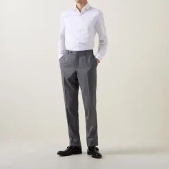 Cotton Twill Single-Cuff Shirt