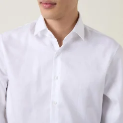 Cotton Twill Single-Cuff Shirt