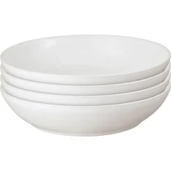 Cotton White Set Of 4 Pasta Bowls