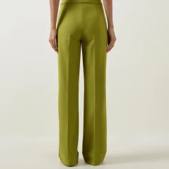 Crepe-Knit Wide Leg Trousers