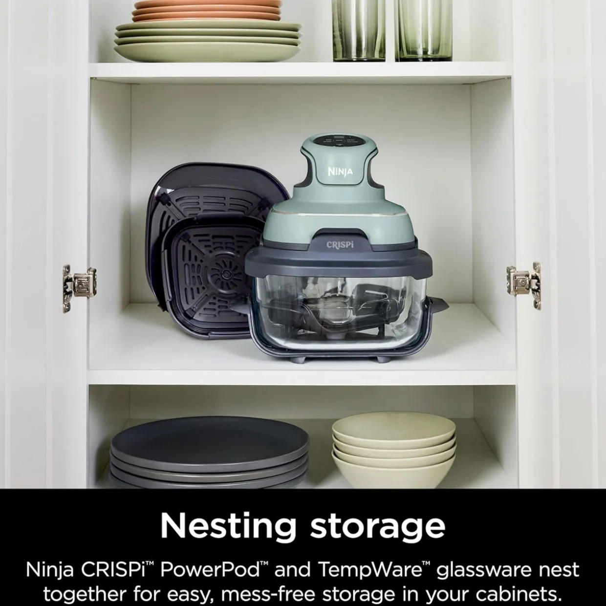 CRISPi 4-in-1 Portable Glass Air Fryer Sage