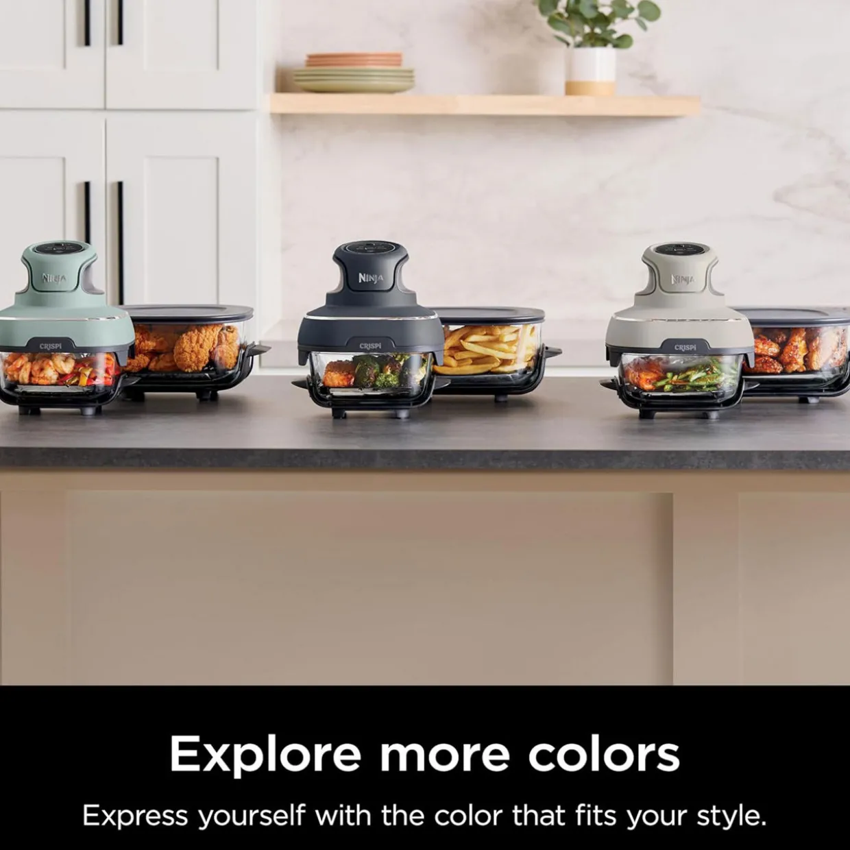 CRISPi 4-in-1 Portable Glass Air Fryer Sage