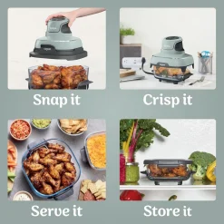 CRISPi 4-in-1 Portable Glass Air Fryer Sage