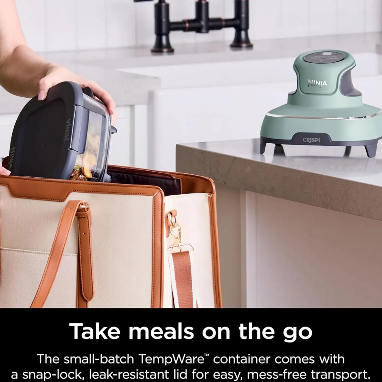 CRISPi 4-in-1 Portable Glass Air Fryer Sage