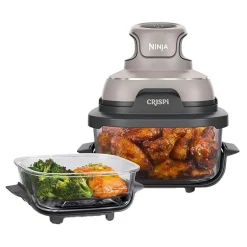 New NINJA CRISPi 4-in-1 Portable Glass Air Fryer Stone