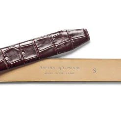 Croc Embossed Leather Belt