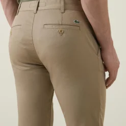 Discount LACOSTE Crocodile Logo Slim Chinos