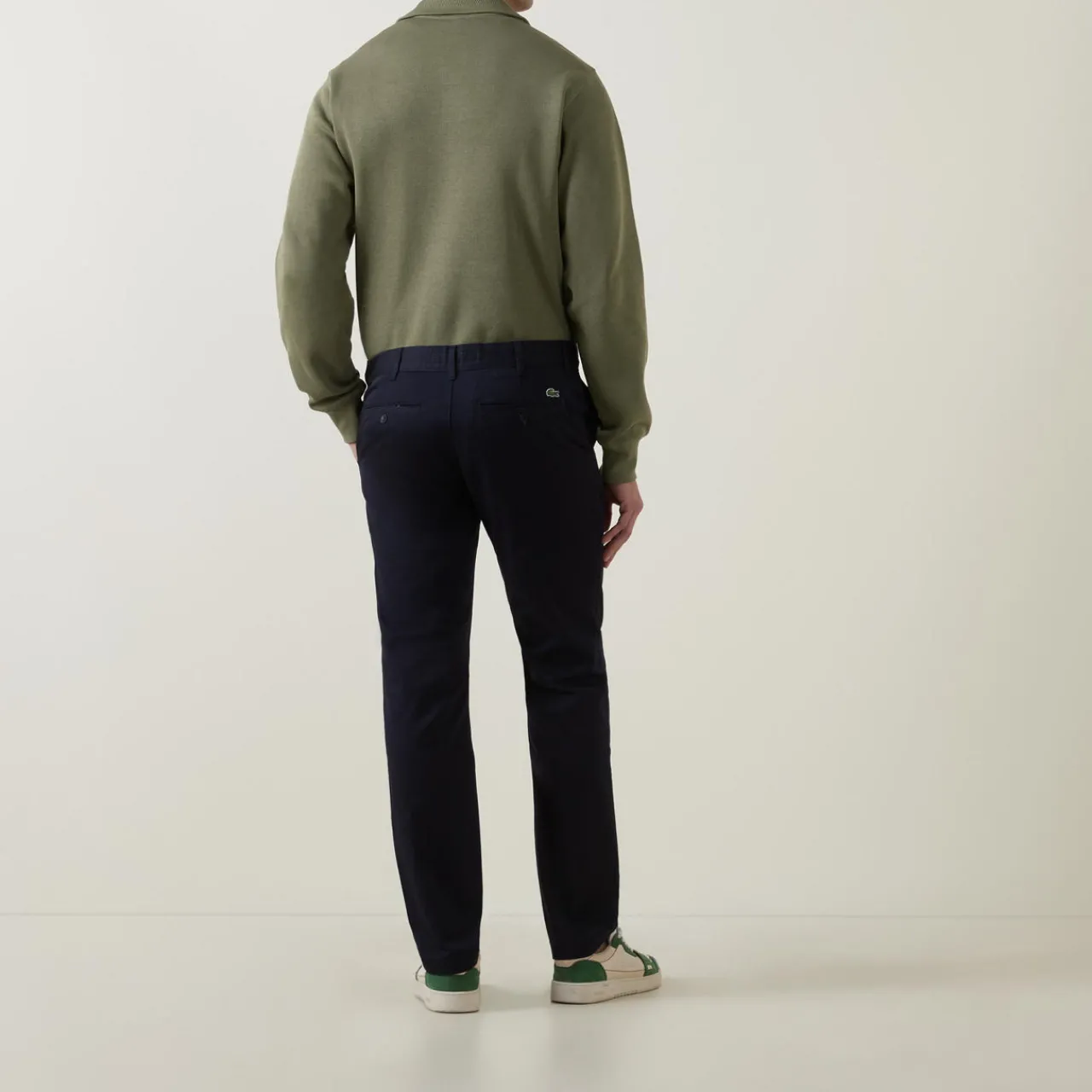 Discount LACOSTE Crocodile Logo Slim Fit Chinos