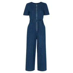 Outlet WHISTLES Cropped Denim Jumpsuit