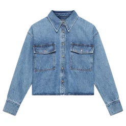 Cropped Denim Shirt