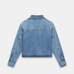 Cropped Denim Shirt
