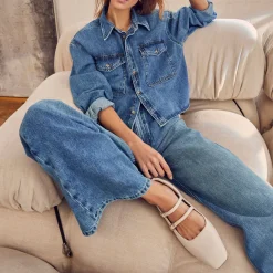 Cropped Denim Shirt