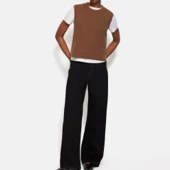 Fashion JIGSAW Cropped Knitted Tank Top