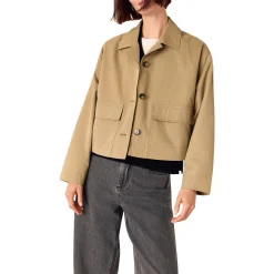 Cropped Trench Jacket