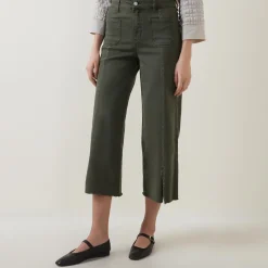 Best JOSEPH RIBKOFF Cropped Wide Leg Jeans
