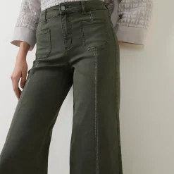 Best JOSEPH RIBKOFF Cropped Wide Leg Jeans