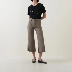 Sale JOSEPH RIBKOFF Cropped Wide Leg Jeans