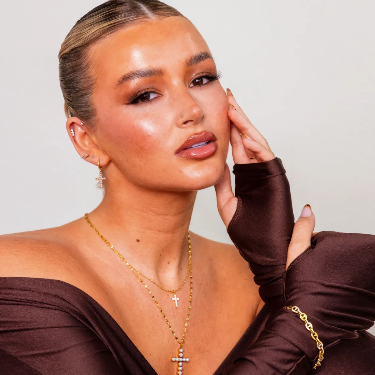 Cross Double-Layer Necklace