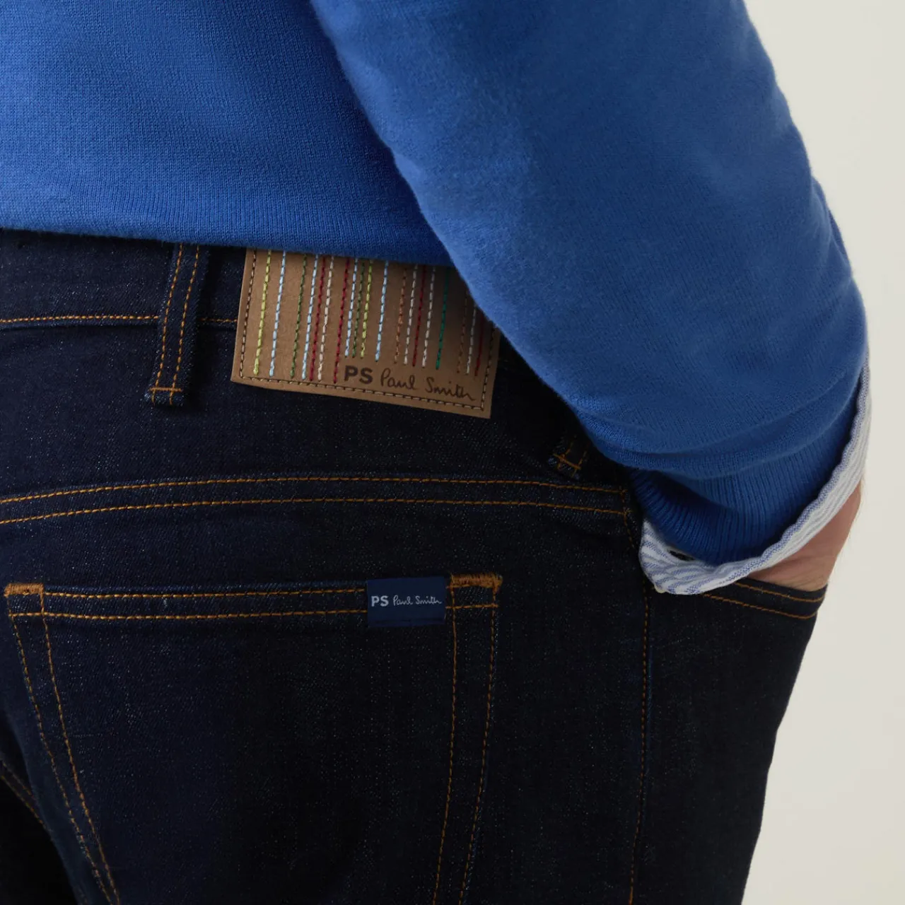 Hot PS PAUL SMITH Crosshatch Stretch Tapered Leg Jeans