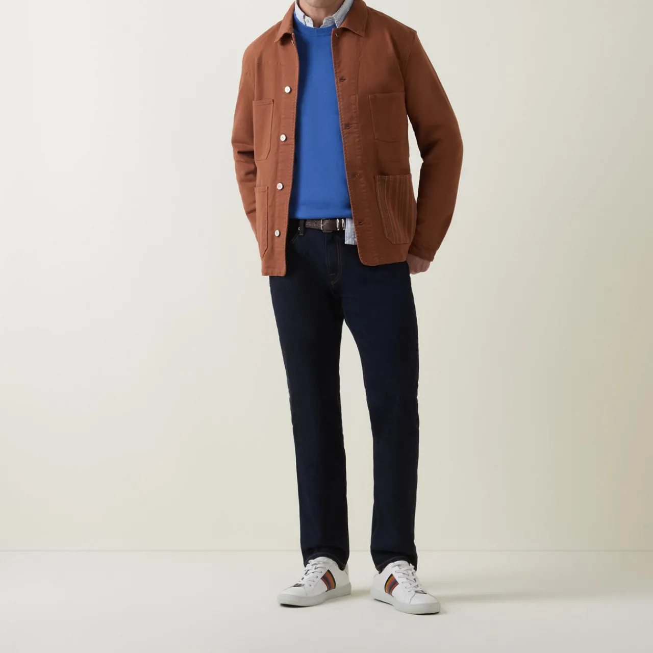 Hot PS PAUL SMITH Crosshatch Stretch Tapered Leg Jeans